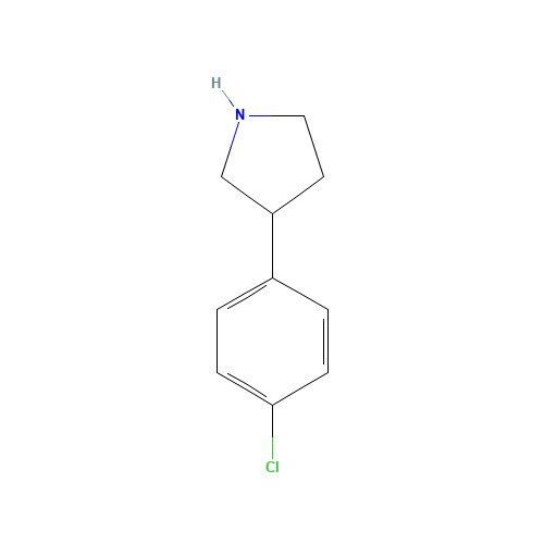 3-(4-CHLOROPHENYL)PYRROLIDINE (CAS: 120418-62-4) - Chemical Structure and Molecular Formula 