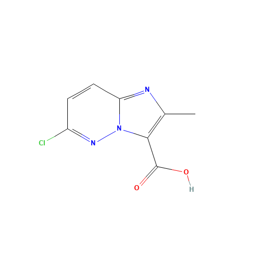Imidazo[1,2-b]pyridazine-3-carboxylic acid,6-chloro-2-methyl- (CAS: 14714-22-8) - Chemical Structure and Molecular Formula 