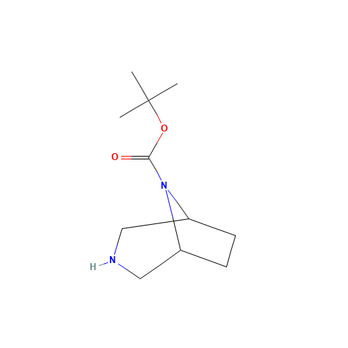 8-BOC-3,8-DIAZA-BICYCLO[3.2.1]OCTANE (CAS: 149771-44-8) - Chemical Structure and Molecular Formula 