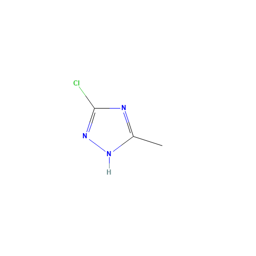 3-CHLORO-5-METHYL-1,2,4-TRIAZOLE (CAS: 15285-15-1) - Chemical Structure and Molecular Formula 