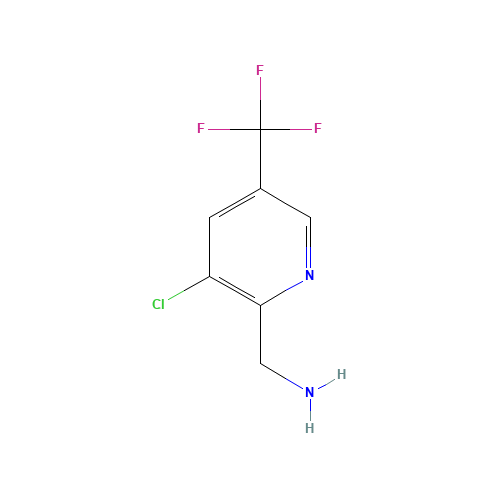 2-(AMINOMETHYL)-3-CHLORO-5-(TRIFLUOROMETHYL)-PYRIDINE HYDROCHLORIDE (CAS: 175277-74-4) - Chemical Structure and Molecular Formula 