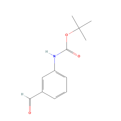 (3-FORMYL-PHENYL)-CARBAMIC ACID TERT-BUTYL ESTER (CAS: 176980-36-2) - Chemical Structure and Molecular Formula 