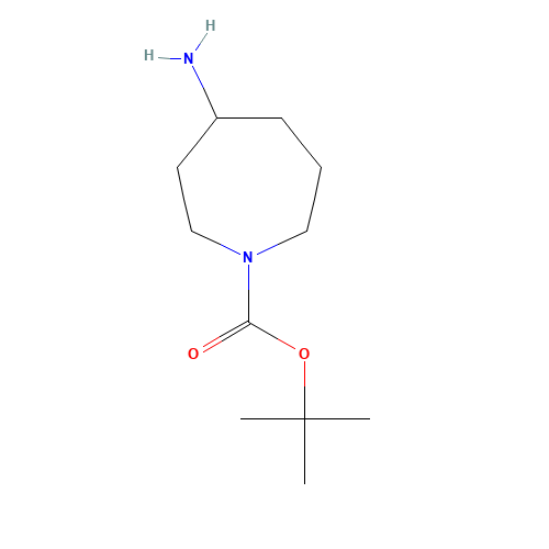 1-Boc-hexahydro-1H-azepin-4-amine (CAS: 196613-57-7) - Chemical Structure and Molecular Formula 