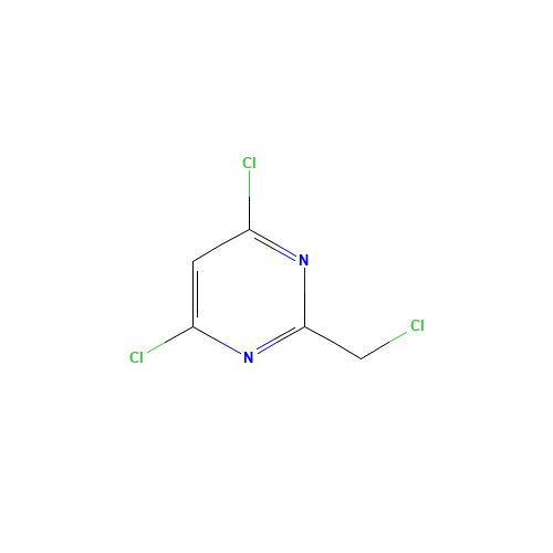 2-Chloromethyl-4,6-dichloropyrimidine (CAS: 19875-05-9) - Chemical Structure and Molecular Formula 