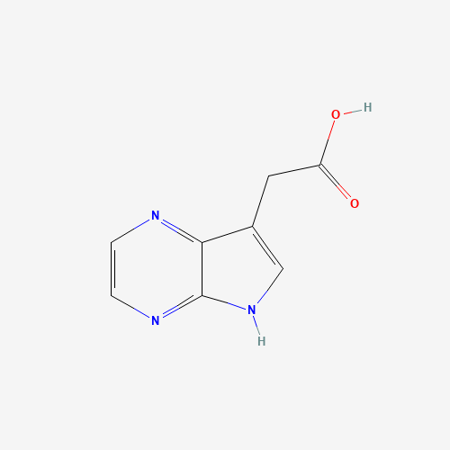 5H-PYRROLO[2,3-B]PYRAZINE-7-ACETIC ACID (CAS: 20322-09-2) - Chemical Structure and Molecular Formula 