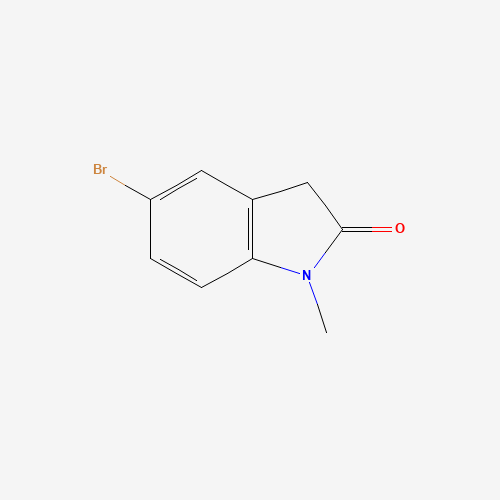 5-Bromo-1-methyl-2-oxoindoline (CAS: 20870-90-0) - Chemical Structure and Molecular Formula 