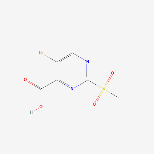 2-METHYLSULFONYL-5-BROMOPYRIMIDINE-4-CARBOXYLIC ACID (CAS: 30321-94-9) - Chemical Structure and Molecular Formula 