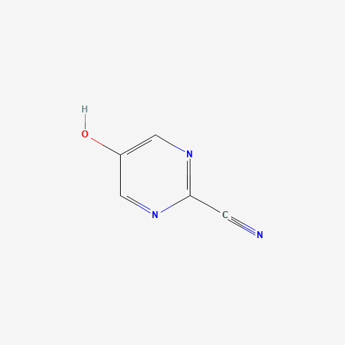 5-Hydroxy-2-pyrimidinecarbonitrile (CAS: 345642-86-6) - Chemical Structure and Molecular Formula 