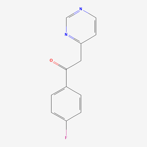 1-(4-FLUORO-PHENYL)-2-PYRIMIDIN-4-YL-ETHANONE (CAS: 36827-98-2) - Chemical Structure and Molecular Formula 