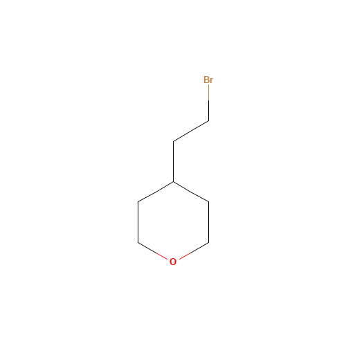 4-(2-Bromoethyl)-tetrahydropyran (CAS: 4677-20-7) - Chemical Structure and Molecular Formula 