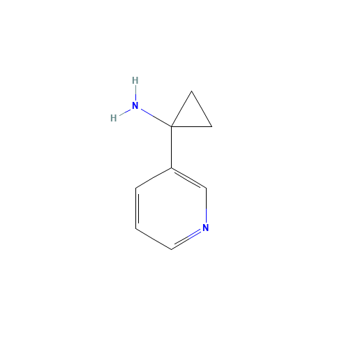 1-PYRIDIN-3-YL-CYCLOPROPYLAMINE (CAS: 503417-38-7) - Chemical Structure and Molecular Formula 