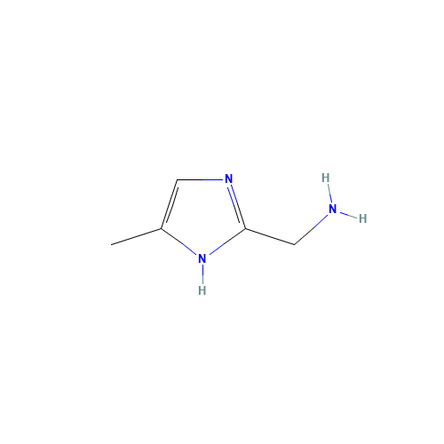 C-(4-METHYL-1H-IMIDAZOL-2-YL)-METHYLAMINE (CAS: 518064-28-3) - Chemical Structure and Molecular Formula 