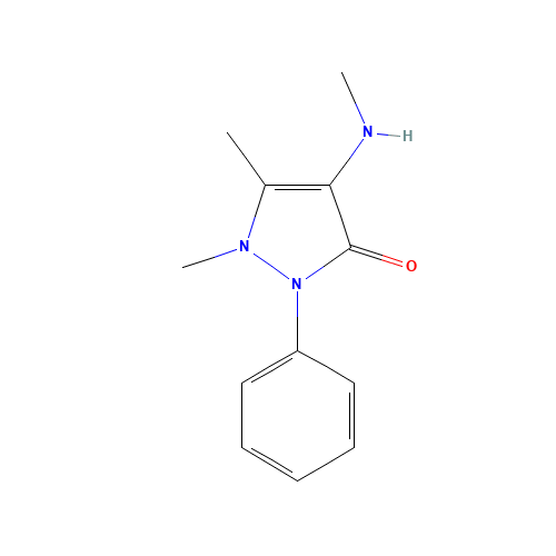 1,2-dihydro-1,5-dimethyl-4-(methylamino)-2-phenyl-3H-pyrazol-3-one (CAS: 519-98-2) - Related Chemical Product