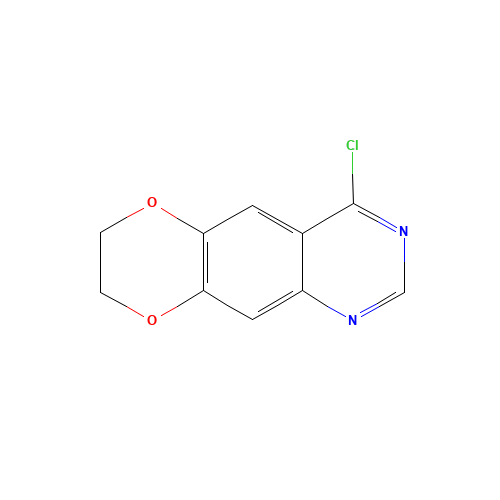 4-CHLORO-6,7-DIMETHYLENEDIOXYQUINAZOLINE (CAS: 52791-05-6) - Chemical Structure and Molecular Formula 