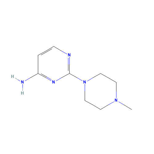 2-(4-METHYL-1-PIPERAZINYL)-4-PYRIMIDINAMINE (CAS: 57005-71-7) - Chemical Structure and Molecular Formula 