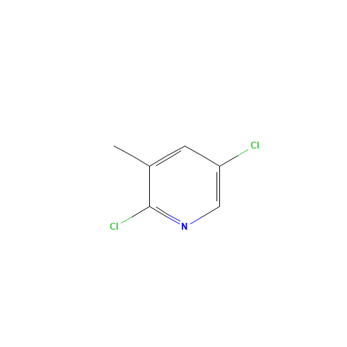 2,5-DICHLORO-3-PICOLINE (CAS: 59782-88-6) - Chemical Structure and Molecular Formula 