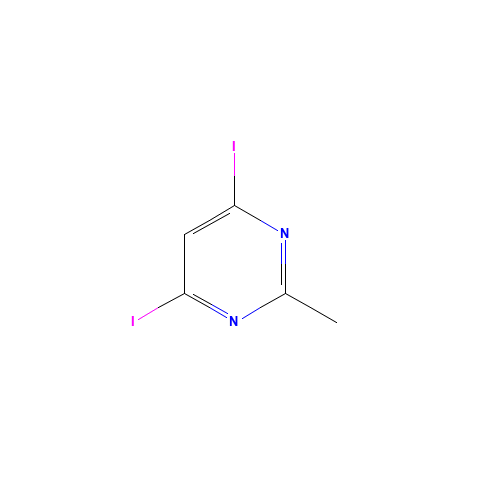 4,6-DIIODO-2-METHYLPYRIMIDINE (CAS: 66298-49-5) - Chemical Structure and Molecular Formula 