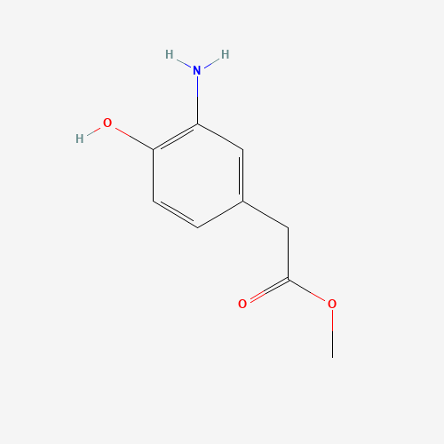 methyl 2-(3-amino-4-hydroxyphenyl)acetate (CAS: 78587-72-1) - Chemical Structure and Molecular Formula 