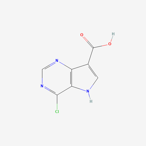 4-chloro-5H-pyrrolo[3,2-d]pyrimidine-7-carboxylic acid (CAS: 853058-43-2) - Chemical Structure and Molecular Formula 
