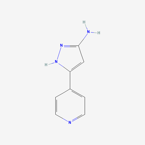 5-PYRIDIN-4-YL-2H-PYRAZOL-3-YLAMINE (CAS: 91912-53-7) - Chemical Structure and Molecular Formula 