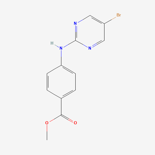 4-(5-BROMOPYRIMIDIN-2-YLAMINO)BENZOIC ACID METHYL ESTER (CAS: 926642-55-9) - Chemical Structure and Molecular Formula 