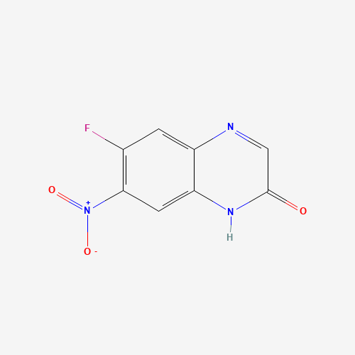 6-FLUORO-7-NITRO-2(1H)-QUINOXALINONE (CAS: 934690-32-1) - Chemical Structure and Molecular Formula 