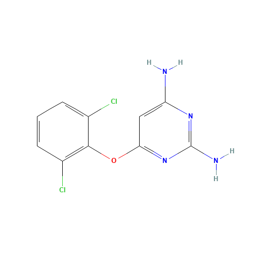 6-(2,6-Dichloro-phenoxy)-pyrimidine-2,4-diamine (CAS: 948550-81-0) - Chemical Structure and Molecular Formula 