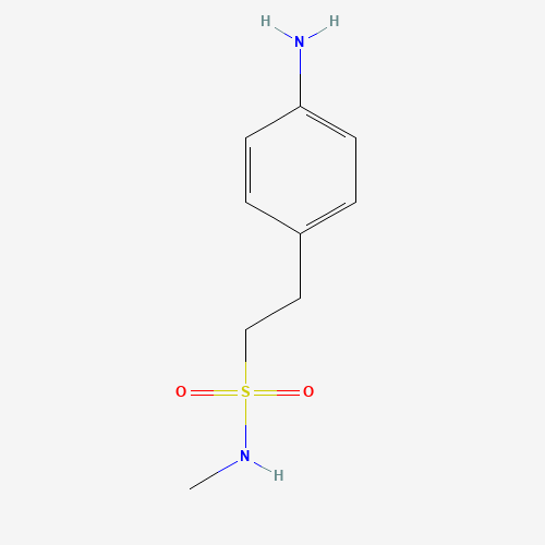4-AMINO-N-METHYLBENZENETHANASULFONAMIDE (CAS: 98623-16-6) - Chemical Structure and Molecular Formula 