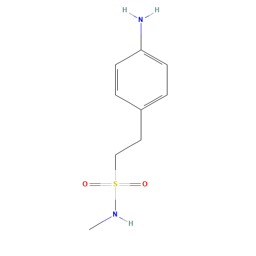 4-AMINO-N-METHYLBENZENETHANASULFONAMIDE (CAS: 98623-16-6) - Chemical Structure and Molecular Formula 