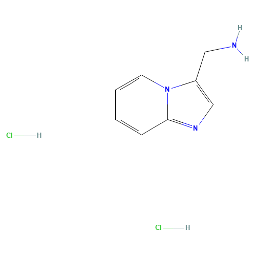 (H-imidazo[1,2-a]pyridin-3-yl)methanamine hydrochloride (CAS: 34164-92-6) - Chemical Structure and Molecular Formula 
