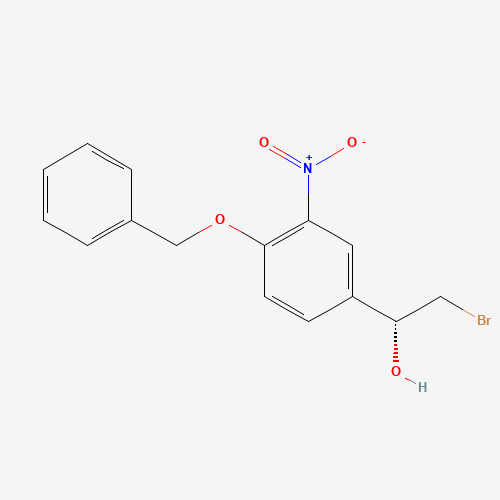 (R)-1-(4-Benzyloxy-3-nitrophenyl)-2-bromoethanol (CAS: 188690-82-6) - Related Chemical Product