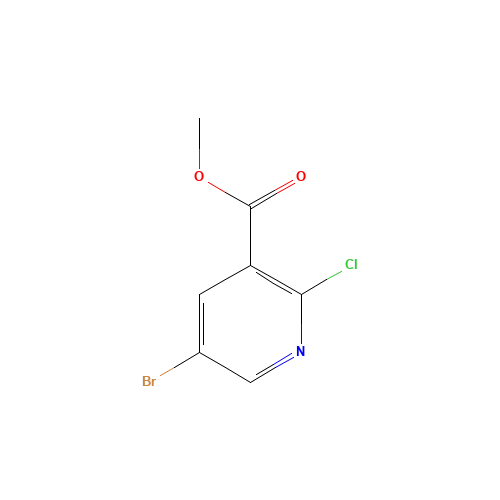 Methyl 5-bromo-2-chloropyridine-3-carboxylate (CAS: 78686-79-0) - Chemical Structure and Molecular Formula 