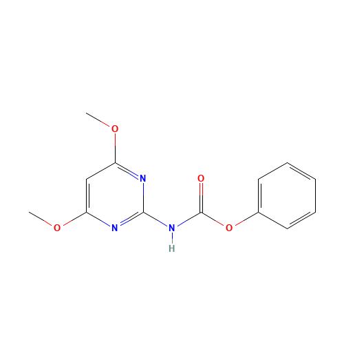4,6-Dimethoxy-2-(phenoxycarbonyl)aminopyrimidine (CAS: 89392-03-0) - Chemical Structure and Molecular Formula 