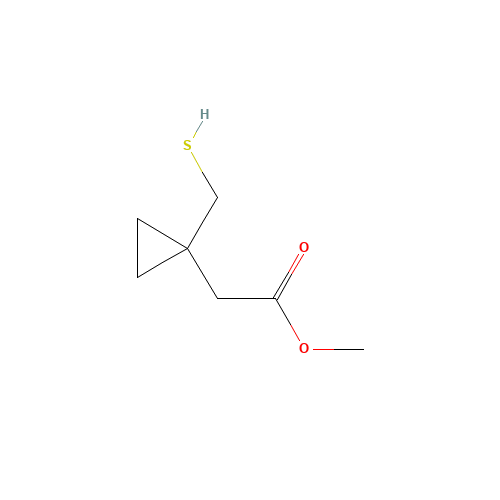 Methyl 1-(Mercaptomethyl)cyclopropaneacetate (CAS: 152922-73-1) - Chemical Structure and Molecular Formula 