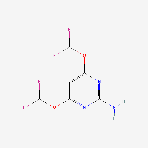 2-Amino-4,6-bis(difluoromethoxy)pyrimidine (CAS: 86209-44-1) - Chemical Structure and Molecular Formula 