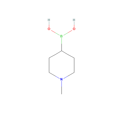 Boronic acid,(1-methyl-4-piperidinyl)-(9CI) (CAS: 706748-53-0) - Chemical Structure and Molecular Formula 