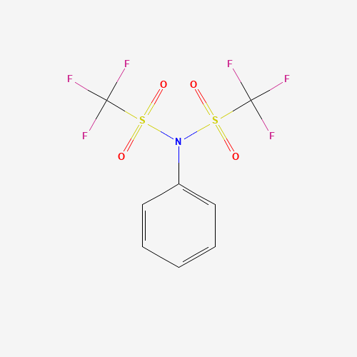 N,N-Bis(trifluoromethylsulfonyl)aniline (CAS: 37595-74-7) - Chemical Structure and Molecular Formula 