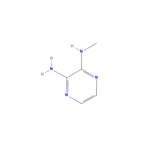 2-AMINO-3-(METHYLAMINO)PYRAZINE (CAS: 84996-40-7) - Chemical Structure and Molecular Formula 