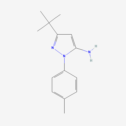 5-tert-Butyl-2-p-tolyl-2H-pyrazol-3-ylamine (CAS: 285984-25-0) - Chemical Structure and Molecular Formula 