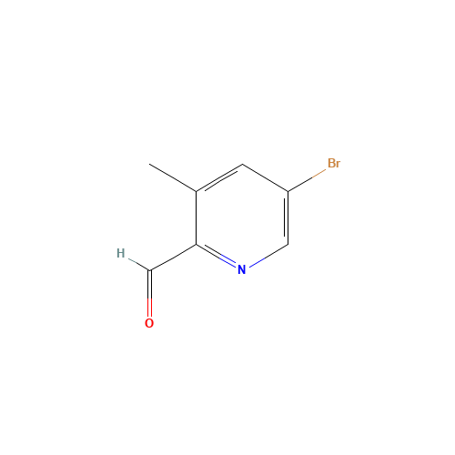 5-BROMO-3-METHYL-2-PYRIDINECARBALDEHYDE (CAS: 376587-53-0) - Chemical Structure and Molecular Formula 