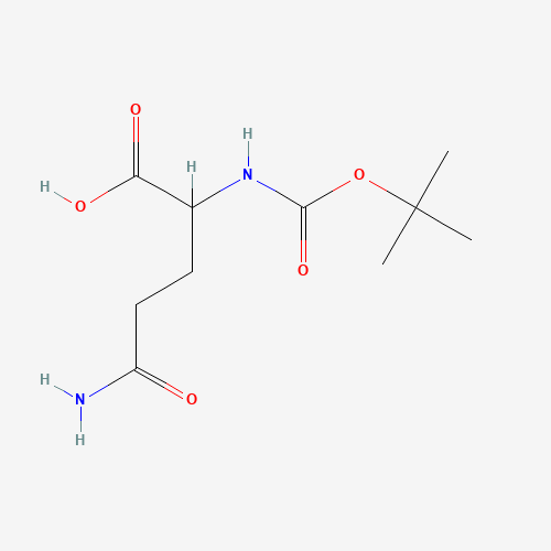 (S)-5-Amino-2-(tert-butoxycarbonylamino)-5-oxopentanoic acid (CAS: 85535-45-1) - Chemical Structure and Molecular Formula 
