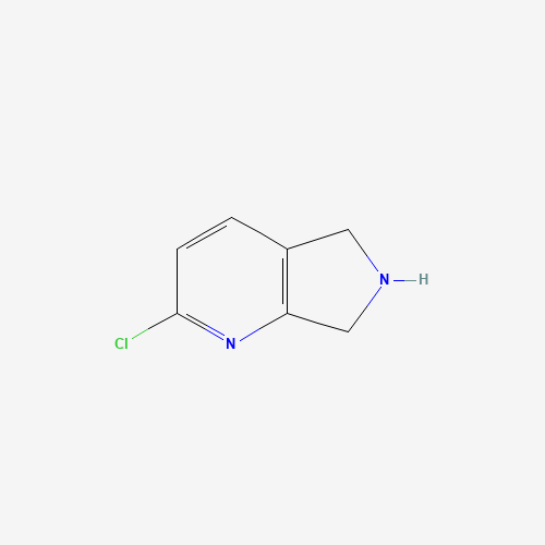 2-chloro-6,7-dihydro-5H-pyrrolo[3,4-b]pyridine (CAS: 810668-57-6) - Chemical Structure and Molecular Formula 