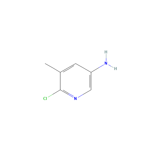 5-AMINO-2-CHLORO-3-PICOLINE (CAS: 38186-82-2) - Chemical Structure and Molecular Formula 
