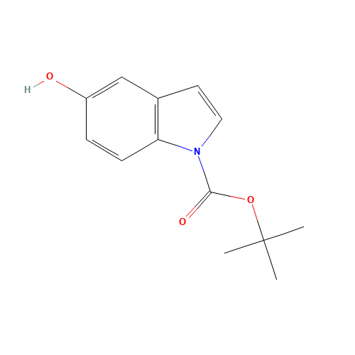 1-Boc-5-hydroxyindole (CAS: 434958-85-7) - Chemical Structure and Molecular Formula 