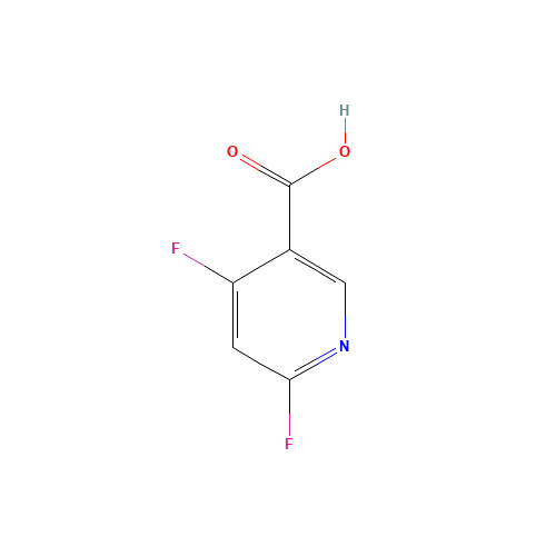 4,6-Difluoronicotinic acid (CAS: 849937-91-3) - Chemical Structure and Molecular Formula 