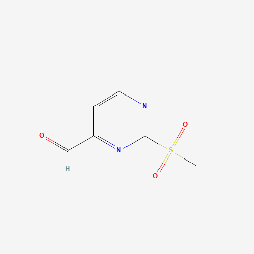 2-Methanesulfonyl-pyrimidine-4-carbaldehyde (CAS: 874279-27-3) - Chemical Structure and Molecular Formula 
