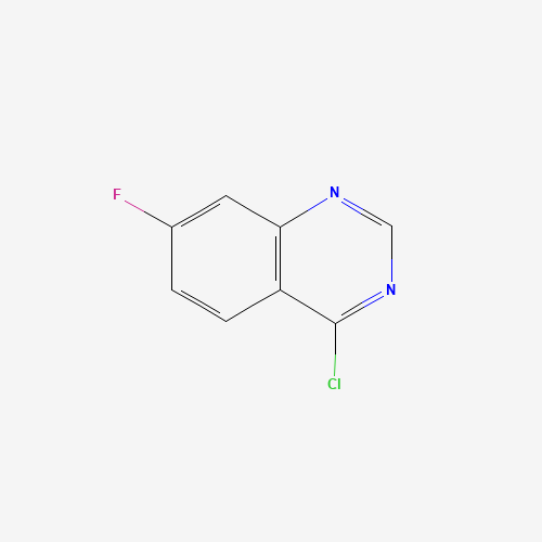 4-CHLORO-7-FLUORO-QUINAZOLINE (CAS: 16499-62-0) - Chemical Structure and Molecular Formula 