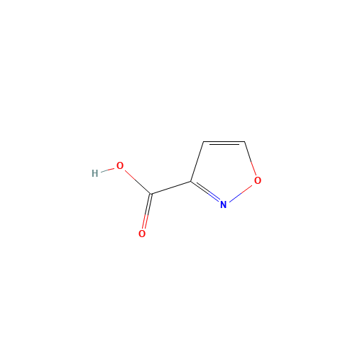 3-Isoxazolecarboxylic acid (CAS: 3209-71-0) - Chemical Structure and Molecular Formula 