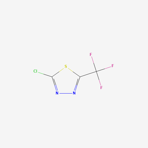 2-CHLORO-5-TRIFLUOROMETHYL-1,3,4-THIADIAZOLE (CAS: 53645-98-0) - Chemical Structure and Molecular Formula 