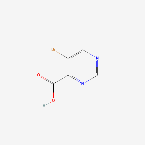 5-BROMO-4-PYRIMIDINECARBOXYLIC ACID (CAS: 64224-60-8) - Chemical Structure and Molecular Formula 